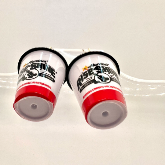 Hardees Coffee Cup Earrings