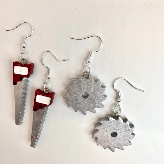 Saw Blade Tool Earrings