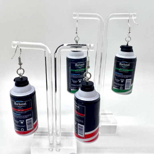Barbasol Shaving Cream Earrings