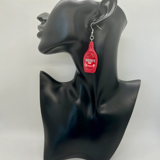 Hershey Syrup Bottle Earrings