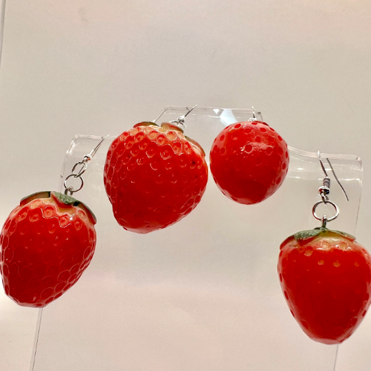 Chunky Strawberry Earrings