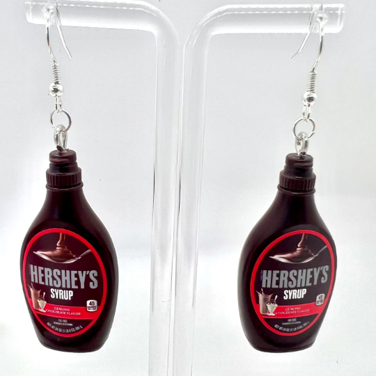 Hershey Syrup Bottle Earrings