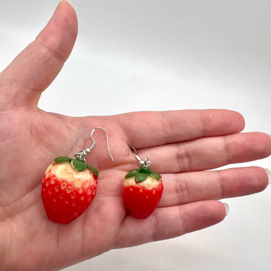 Chunky Strawberry Earrings