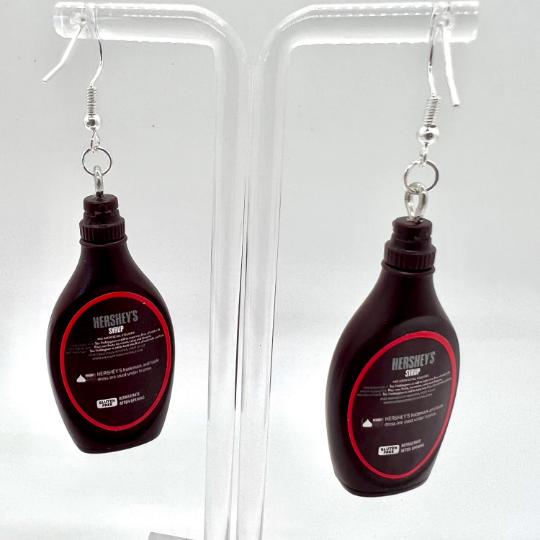 Hershey Syrup Bottle Earrings