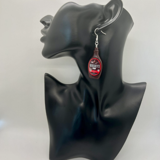 Hershey Syrup Bottle Earrings