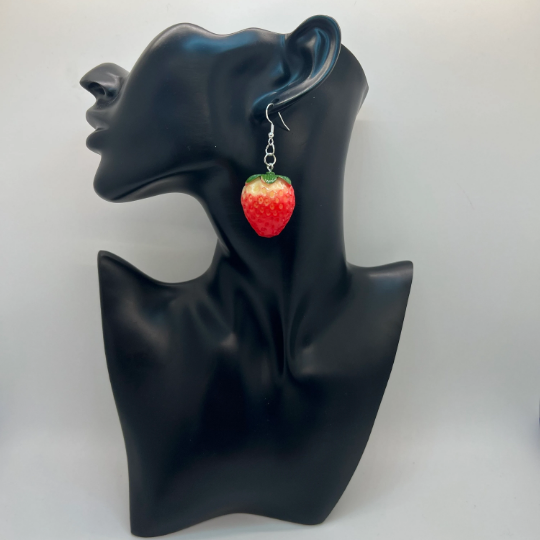 Chunky Strawberry Earrings