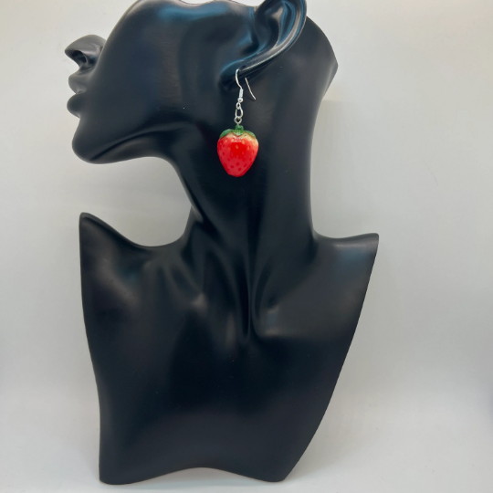 Chunky Strawberry Earrings