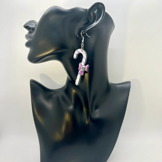 Skull Candy Cane Earrings