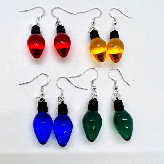 Christmas Light Bulb Earrings