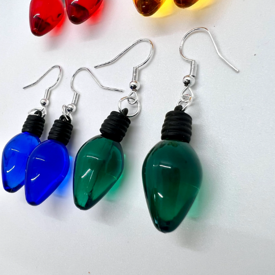 Christmas Light Bulb Earrings