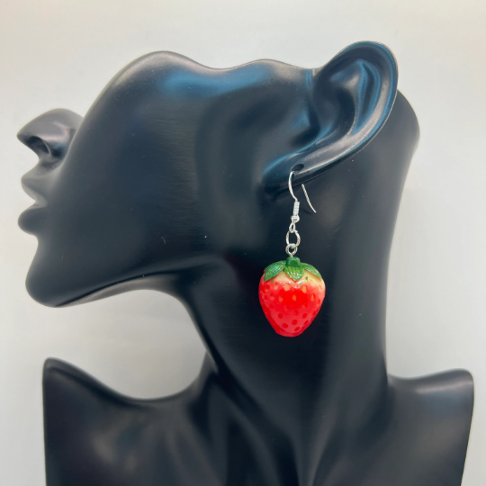 Chunky Strawberry Earrings