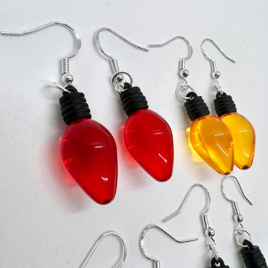 Christmas Light Bulb Earrings
