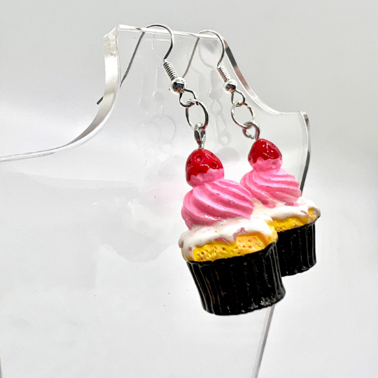Strawberry Cupcake Earrings
