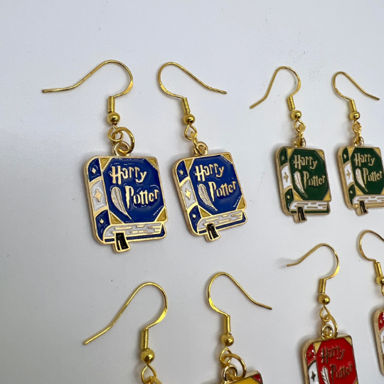 Harry potter sales book earrings