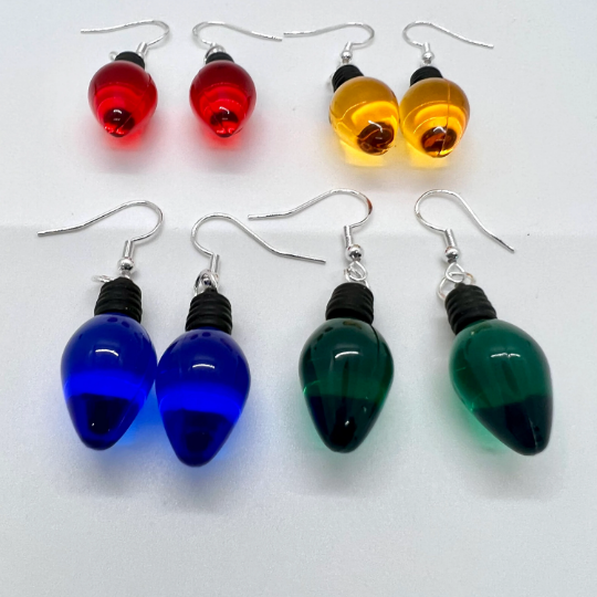 Christmas Light Bulb Earrings