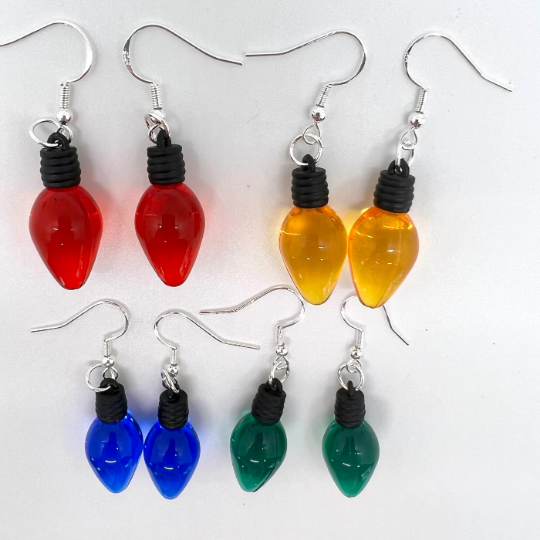 Christmas Light Bulb Earrings