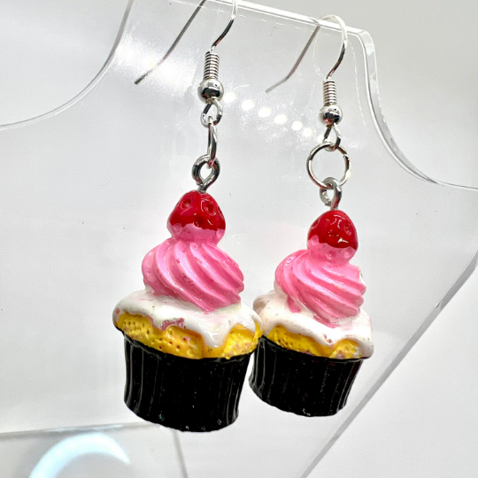 Strawberry Cupcake Earrings