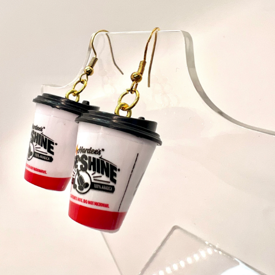 Hardees Coffee Cup Earrings