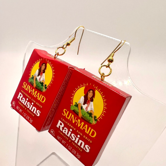 Sun Maid Raisin Boxes Earrings