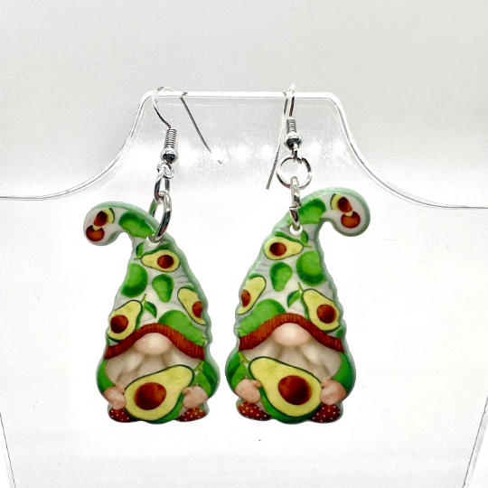 Avocado Gnome Earrings