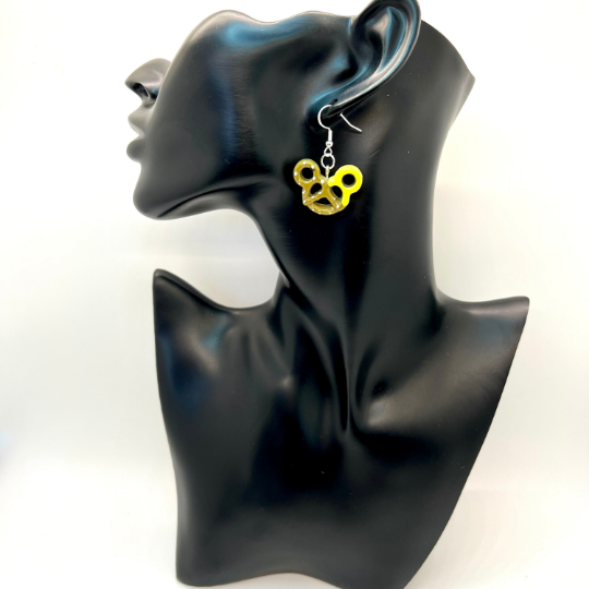 Mickey Cheese Pretzel Earrings