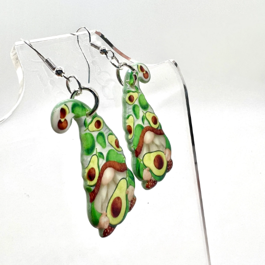 Avocado Gnome Earrings