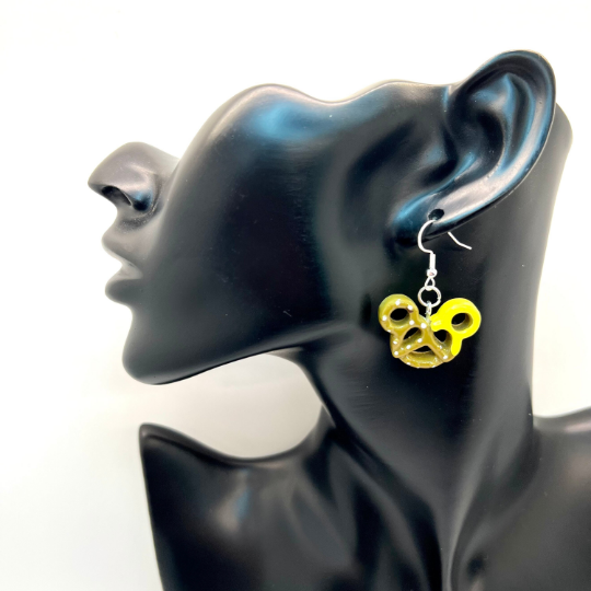 Mickey Cheese Pretzel Earrings