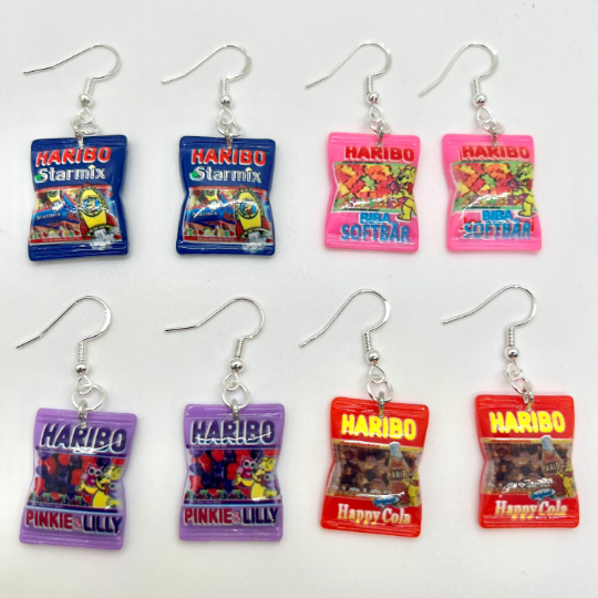 Haribo Gummy Bear Bag Earrings