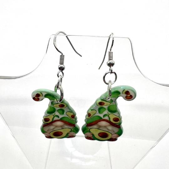 Avocado Gnome Earrings