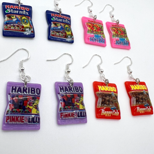 Haribo Gummy Bear Bag Earrings
