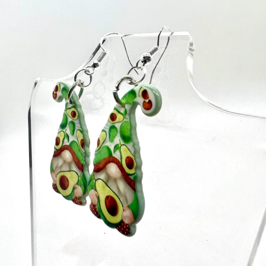 Avocado Gnome Earrings