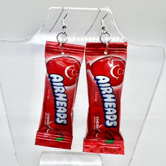 Red Air Heads Candy Earrings