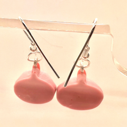 Pink Chicken Earrings