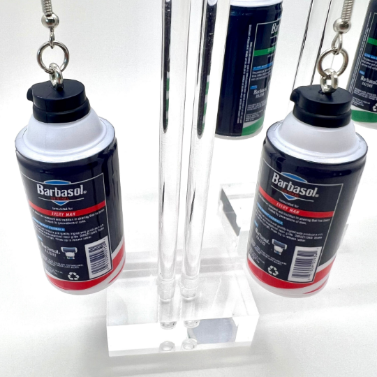 Barbasol Shaving Cream Earrings