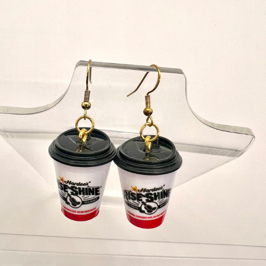 Hardees Coffee Cup Earrings