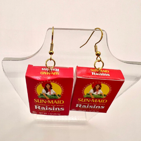 Sun Maid Raisin Boxes Earrings