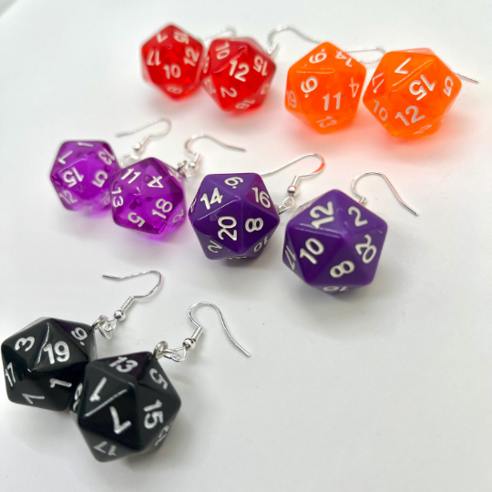 D20 Dice Earrings