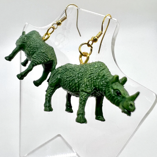 Rhino Earrings
