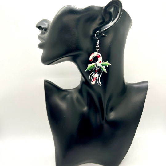 Skull Candy Cane Earrings