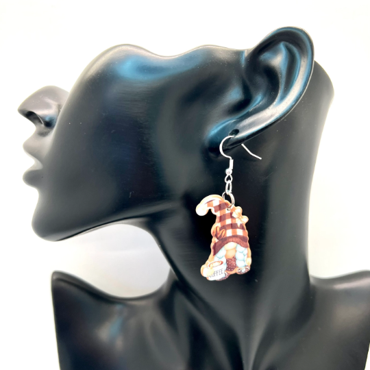 Coffee Gnome Earrings