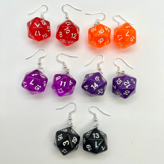 D20 Dice Earrings