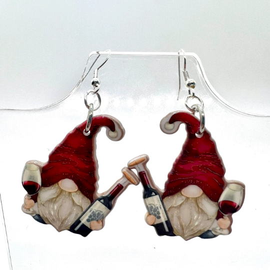Wine Gnome Earrings