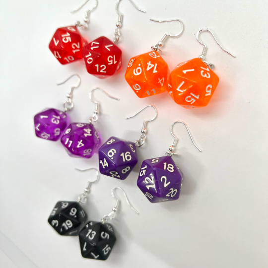 D20 Dice Earrings