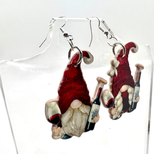 Wine Gnome Earrings