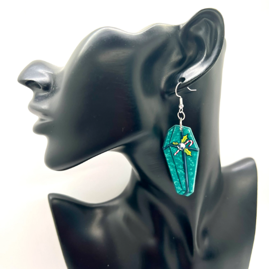 Christmas Skull Earrings