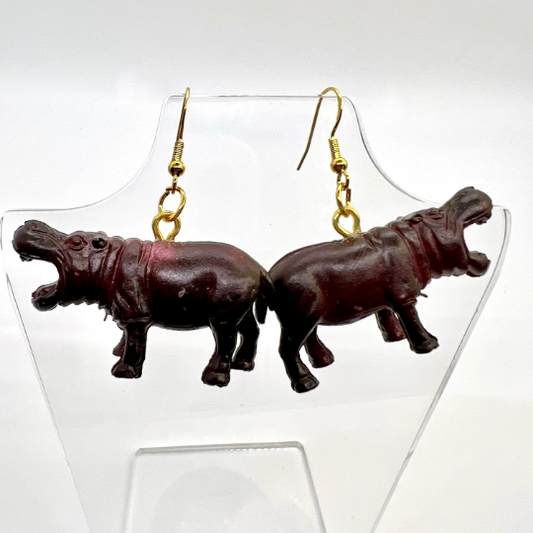 Hippo Earrings