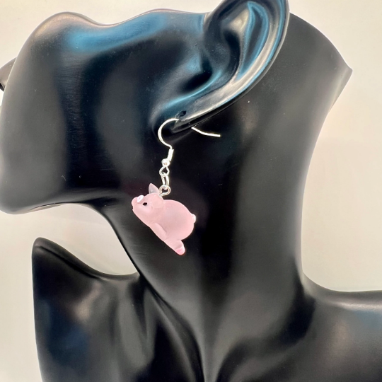 Pink Pig Earrings