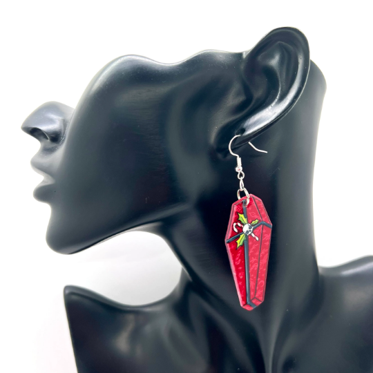 Christmas Skull Earrings