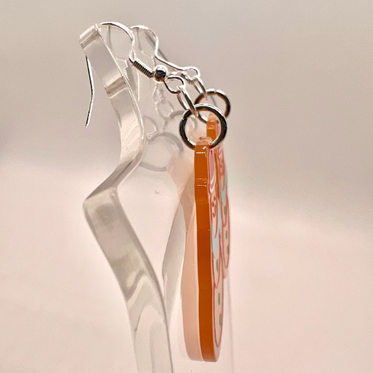 Snow Man Gingerbread Earrings