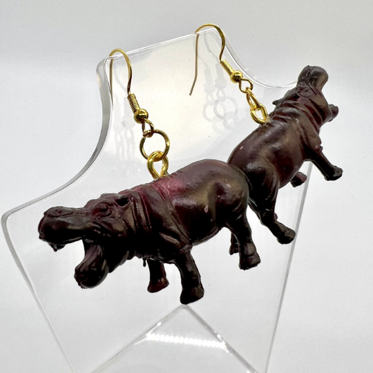 Hippo Earrings